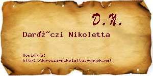 Daróczi Nikoletta névjegykártya