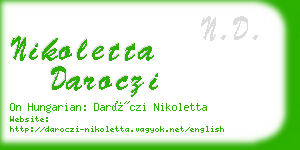 nikoletta daroczi business card